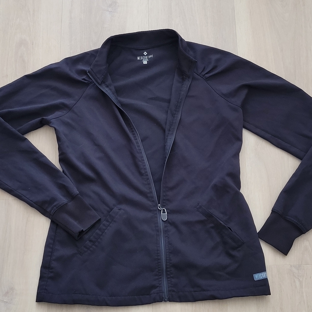 MedCouture Touch Black Scrubs Jacket Size XS